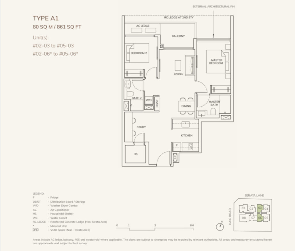 Ardor Residence 2 Bedrooms Floor Plan
