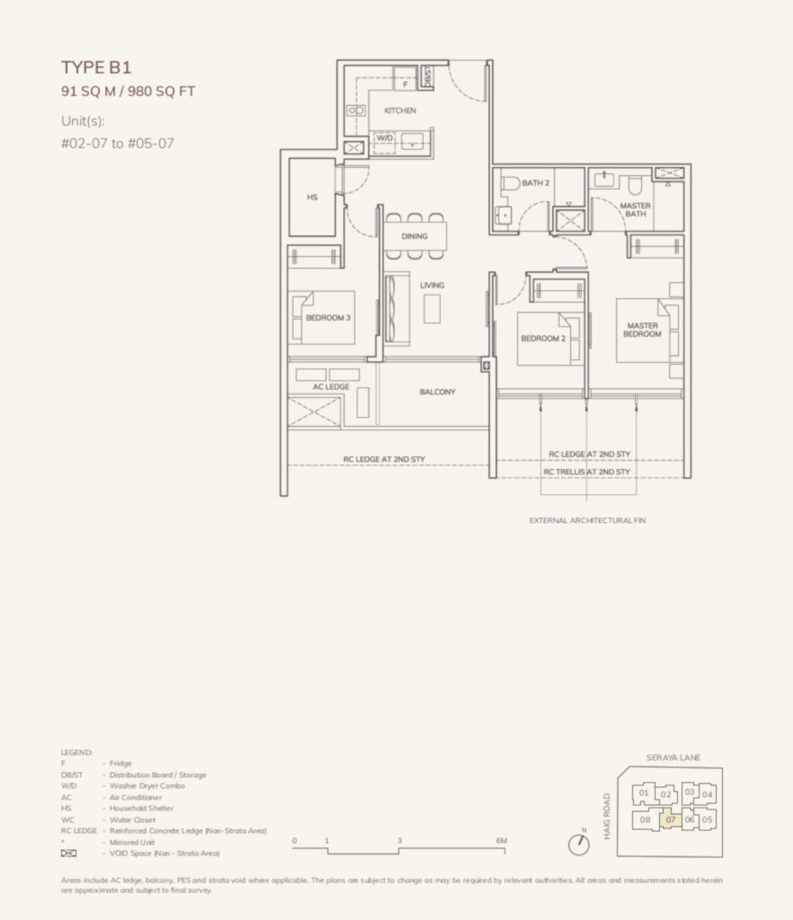 Ardor Residence 3 Bedrooms Floor Plan